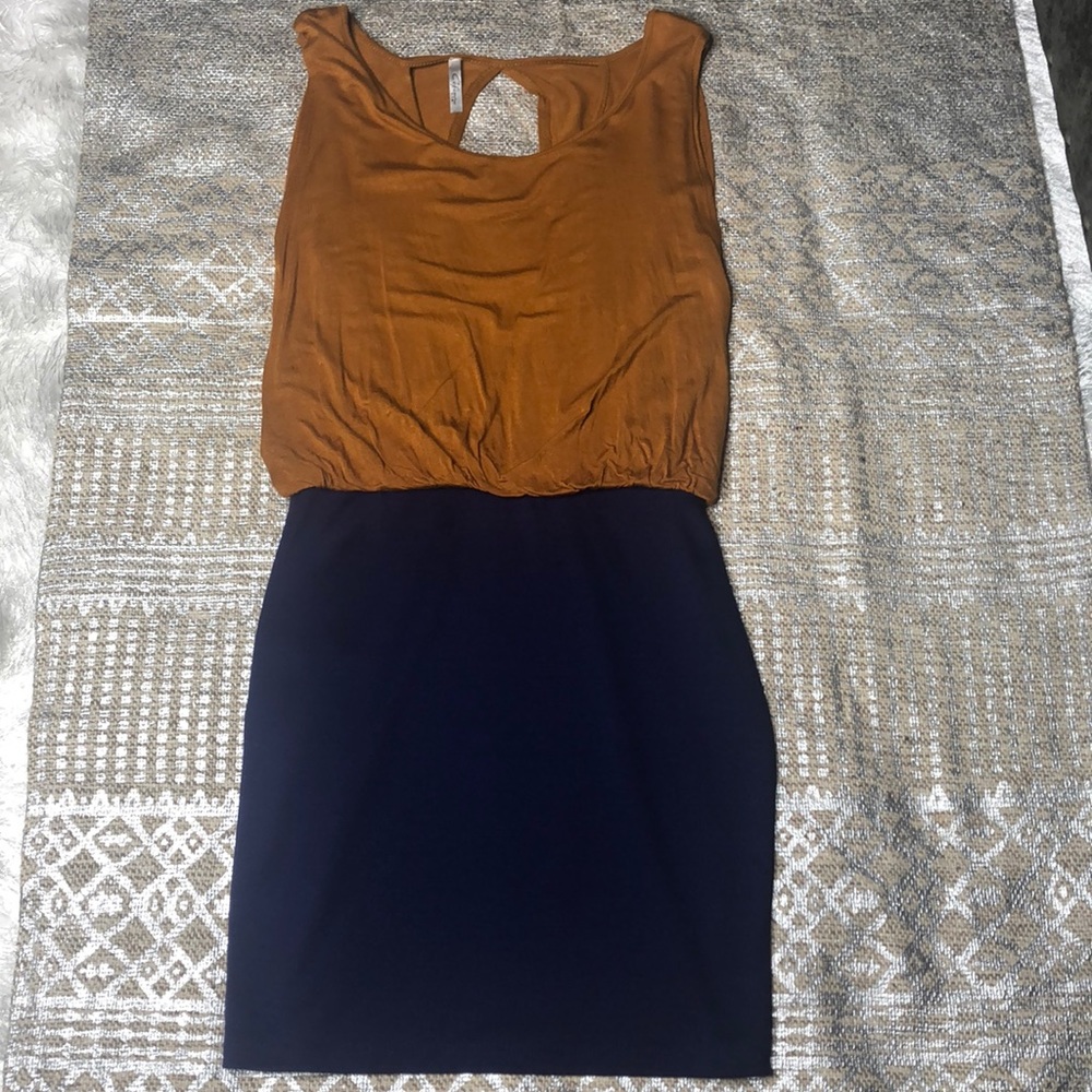 CEFIAN COLOR BLOCK MINI DRESS WOMENS SIZE MEDIUM